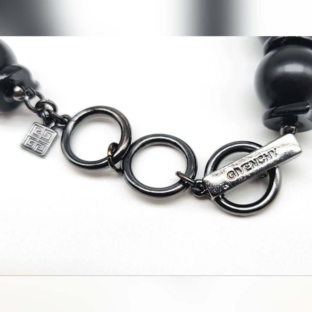 SOLD-Givenchy Amethyst Swarovski Crystal Dark Black Orchid Statement Necklace - Picture 11 of 12